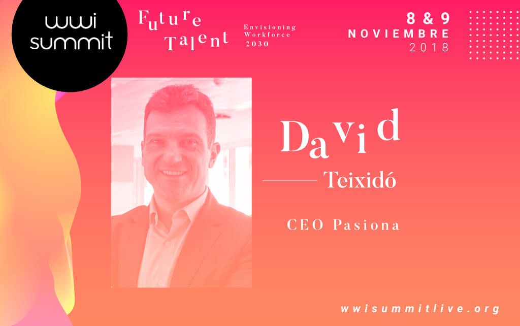 David Teixido CEO de pasiona en el cartel del evento WWI Summit de Valkiria