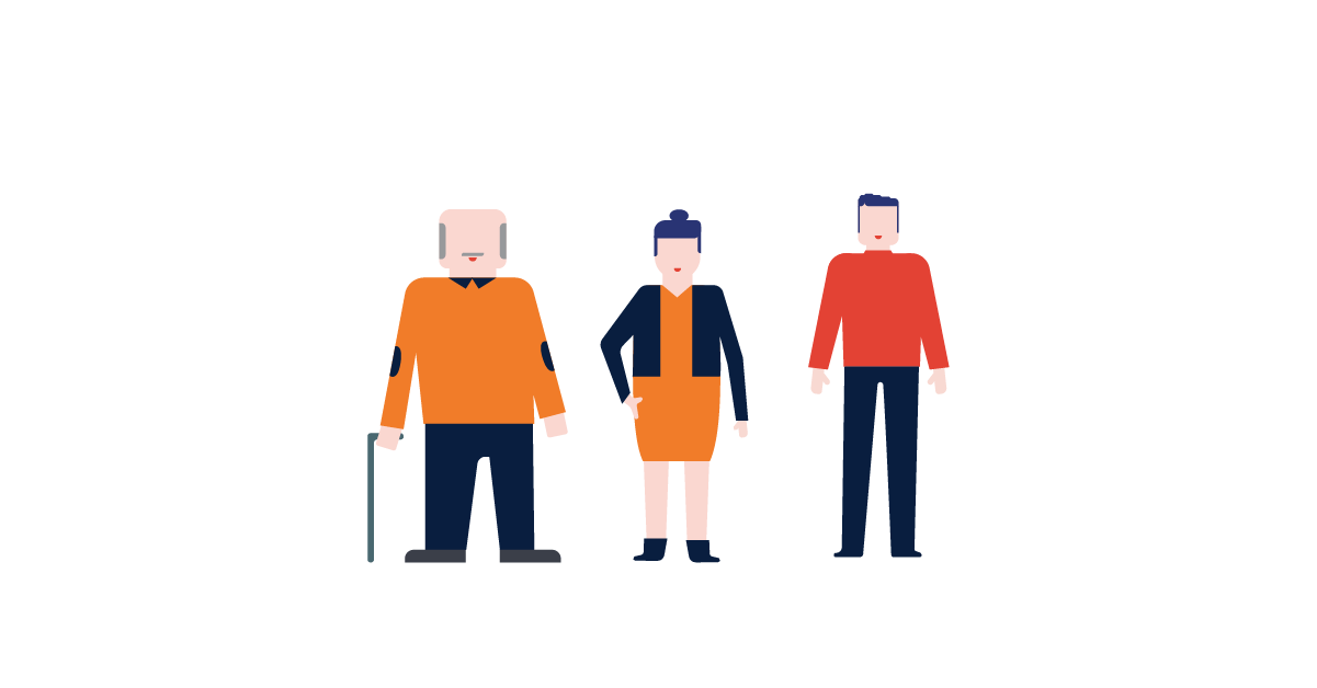 Ilustración de un grupo de personas 