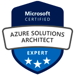 Insignia de certificación Azure Solutions Architec Expert