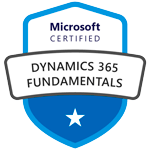 Insignia de certificación Dynamics 365 Fundamentals
