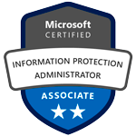 Insignia de certificación Information Protection Administrator Associate