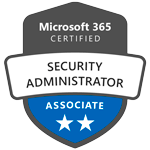 Insignia de certificación Microsoft 365 Security Administrator Associate